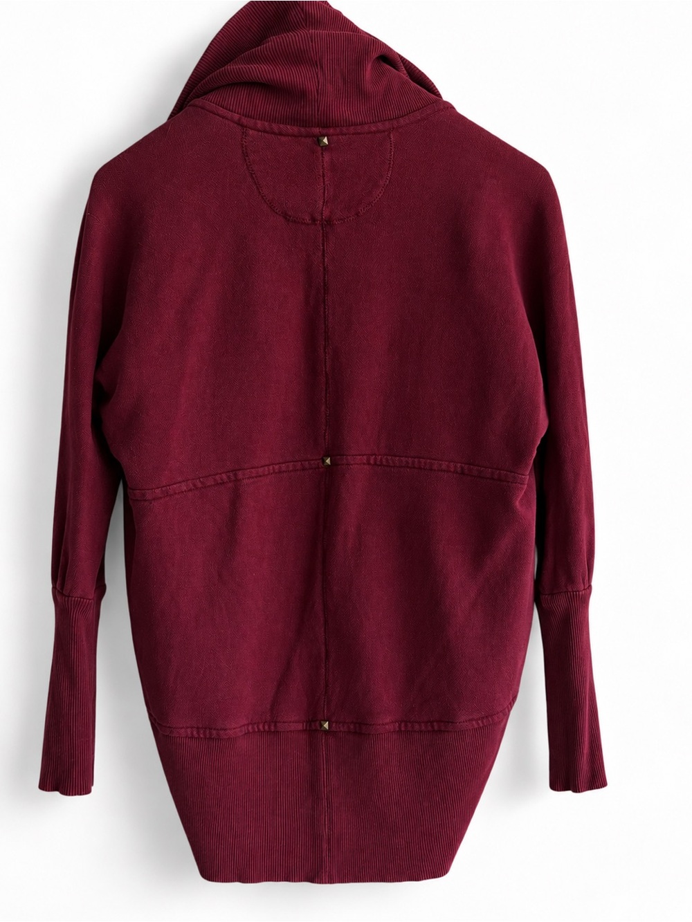 ARITZIA Wilfred Diderot Cocoon Open Front Sweater Cardigan Wine Red XXS XXSMALL